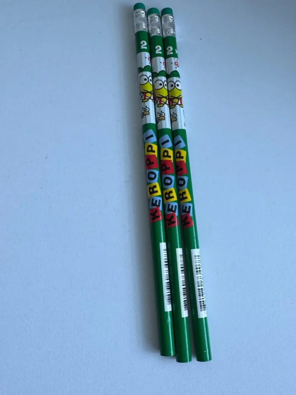Sanrio Keroppi Set of 3 HB #2 Pencils 2012 Made in Taiwan Kawaii Rare